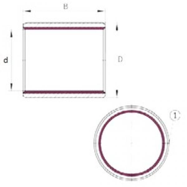 25,4 mm x 28,575 mm x 31,75 mm  INA EGBZ1620-E40 paliers lisses #1 image